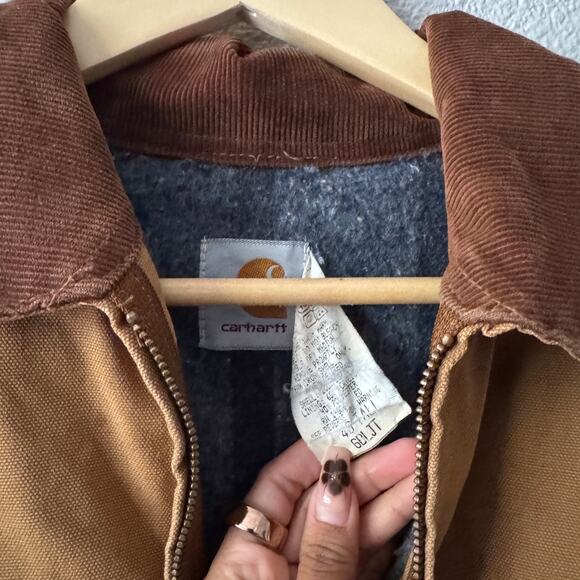 Vintage Carhartt Detroit Jacket Tan 48 Tall - Picture 2 of 5